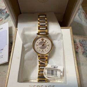 Versace Gold and Silver Women's Watch
